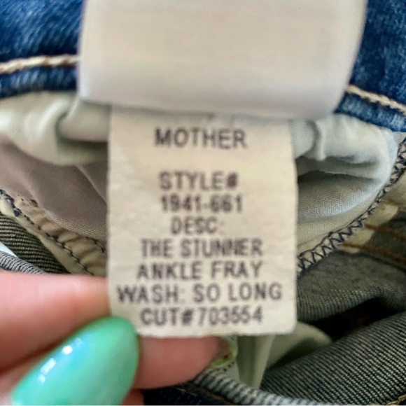 Mother Denim Blue Jeans The Stunner Ankle Fray So Long Size 28 NEW WITH TAGS - Picture 6 of 12